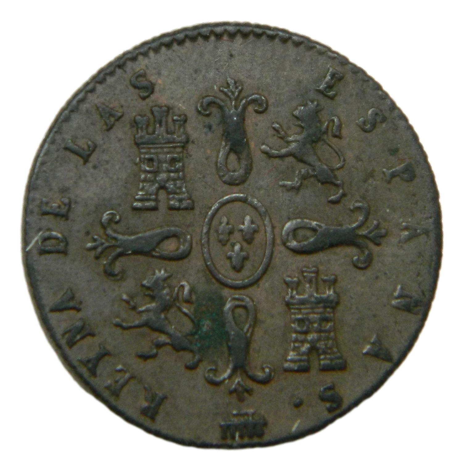 1843 - ISABEL II - 2 MARAVEDIS - SEGOVIA - EBC