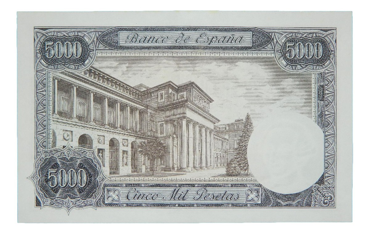 1976 - ESPAÑA - BILLETE - 5000 PESETAS - CARLOS III - EBC