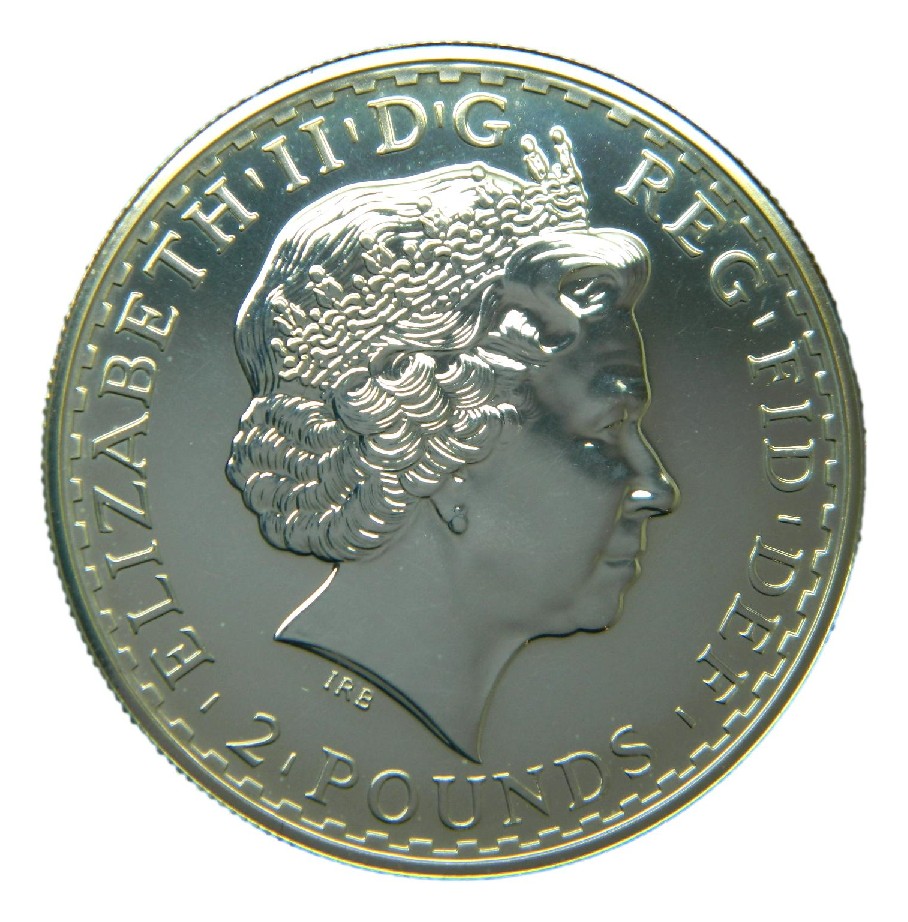 2009 - GRAN BRETAÑA - 2 POUNDS - ONZA PLATA - BRITANNIA