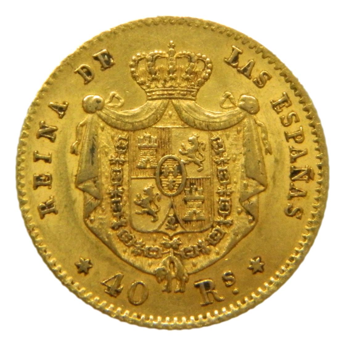 1864 - ISABEL II - 40 REALES - MADRID - EBC-