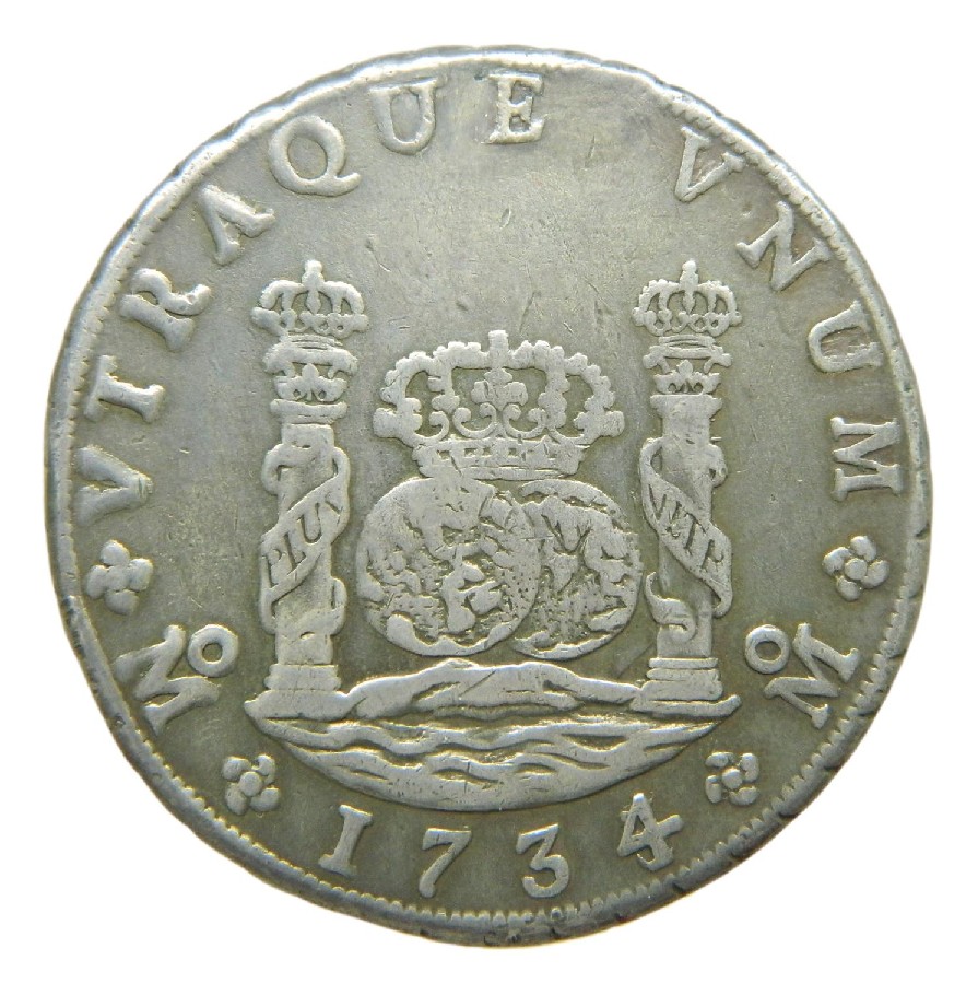 1734/3 MF - FELIPE V - 8 REALES - MEXICO - MBC-