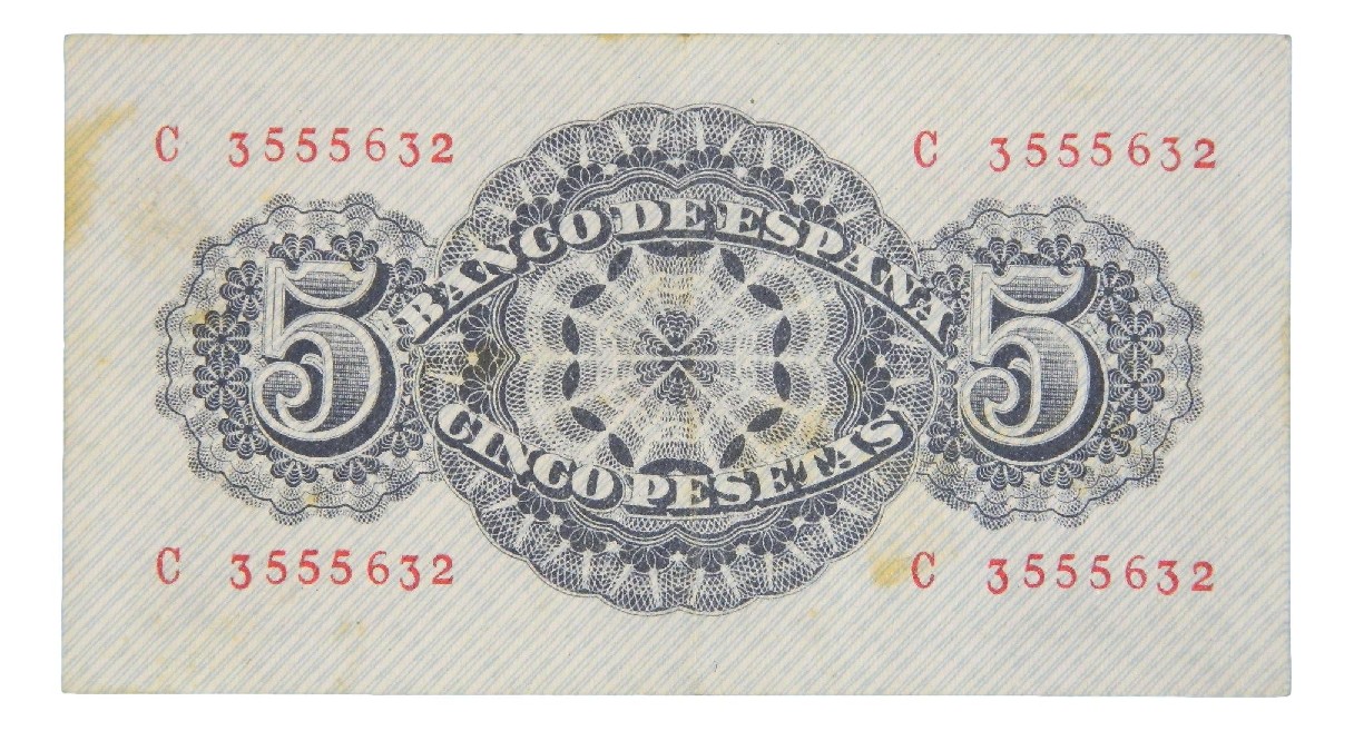 1947 - ESPAÑA - BILLETE - 5 PESETAS - SERIE C - BC