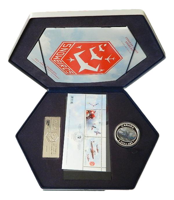 2006 - CANADA - 5 DOLLAR - SNOWBIRDS - JUEGO DE SELLOS Y MONEDA