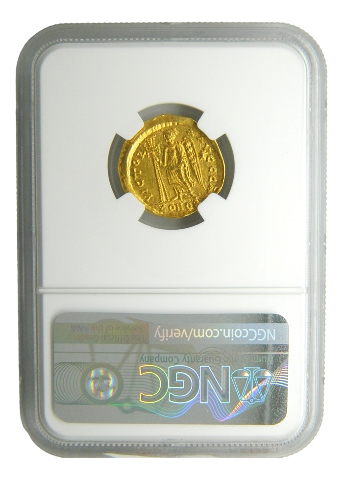 ANASTASIUS I - SOLIDO - 491-518 dC - IMPERIO BIZANTINO - NGC Ch XF