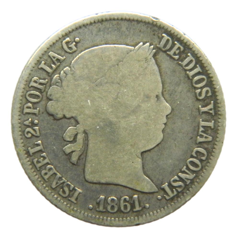 1861 - ISABEL II - 2 REALES - MADRID -BC-