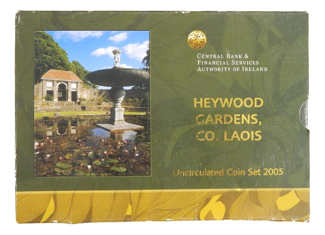 2005 - IRLANDA - CARTERA OFICIAL EUROS - 8 VALORES - EIRE - HEYWOOD GARDENS 