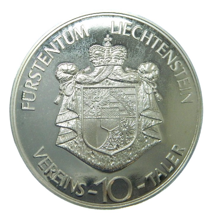 1986 - 5 ONZAS PLATA FINA - 10 TALER - CASTILLO DE VADUZ