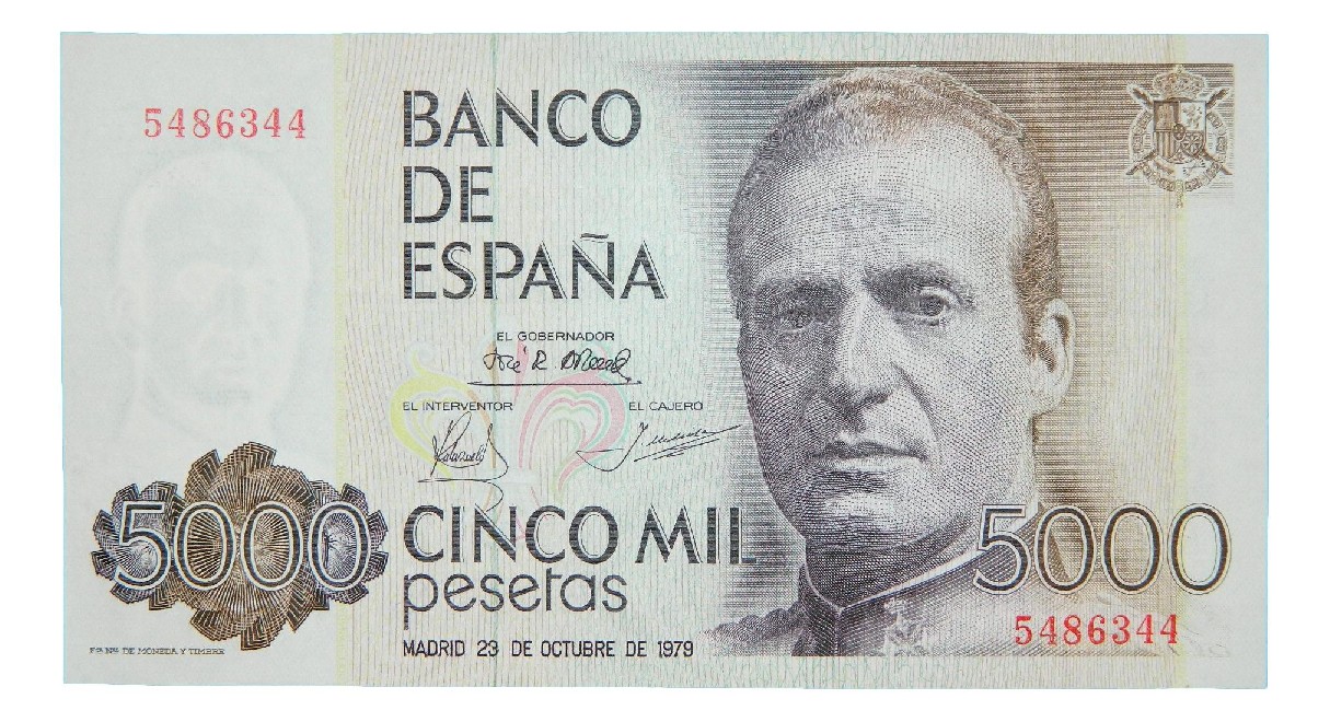 1979 - ESPAÑA - BILLETE - 5000 PESETAS - JUAN CARLOS I - SIN SERIE - SC-