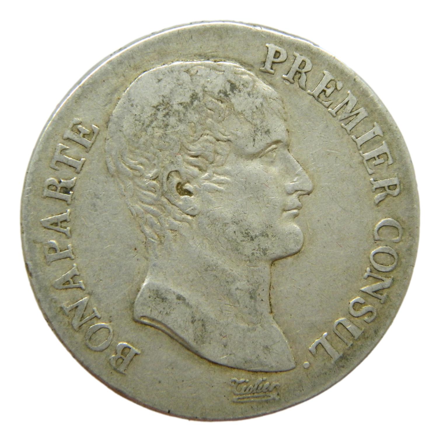 AN XI - FRANCIA - 5 FRANCS - NAPOLEON BONA PARTE CONSUL - PLATA