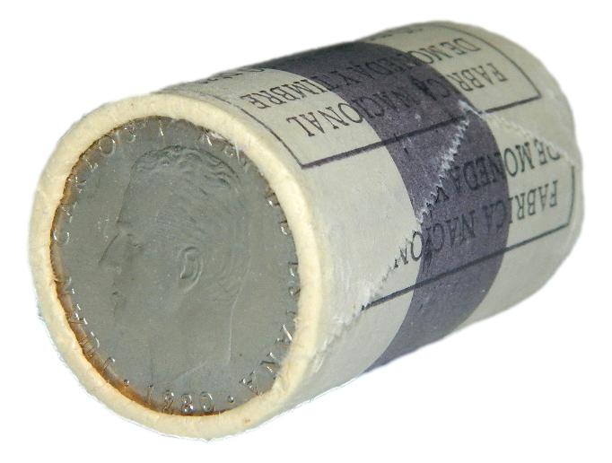 1975 - ESPAÑA - CARTUCHO - 25 MONEDAS - 100 PESETAS - FNMT