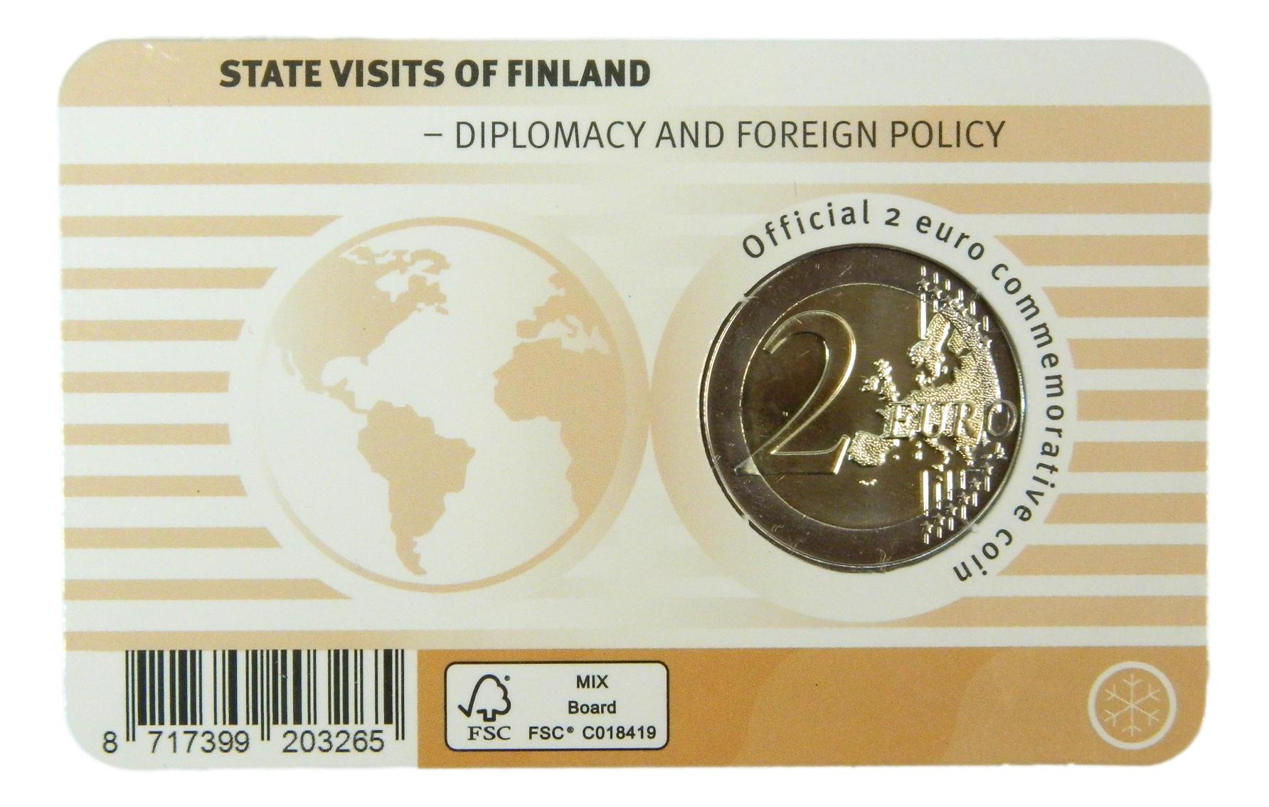 2025 - FINLANDIA - 2 EURO - DIPLOMACIA Y POLITICA EXTERIOR - COINCARD - FINES