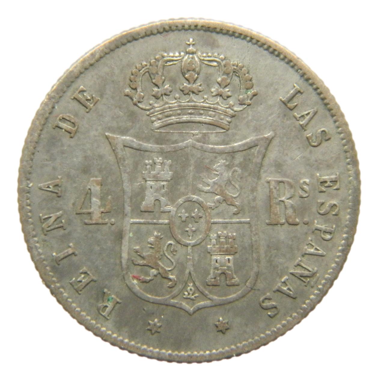 1858 - ISABEL II - 4 REALES - MADRID - MBC