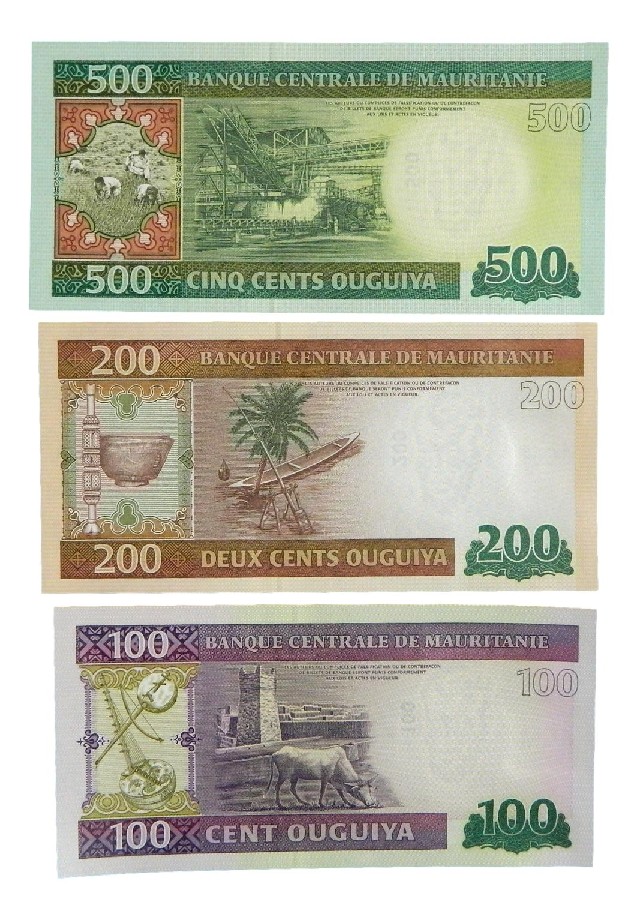 2013-2015 - MAURITANIA - SET 3 BILLETES - OUGUIYA