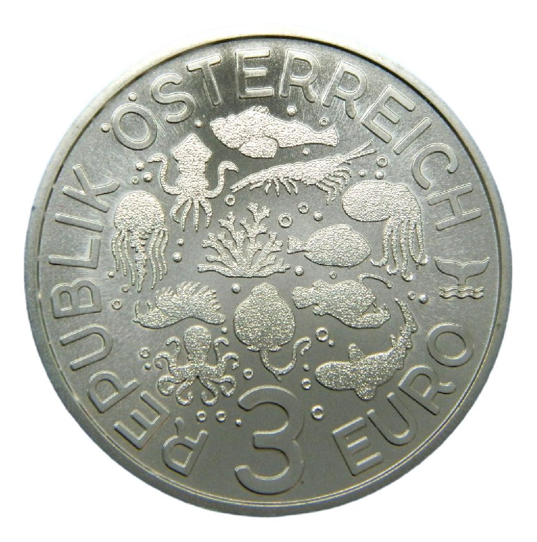 2024 - AUSTRIA - 3 EURO - MANTARRAYA DE JAMAICA - COLOR