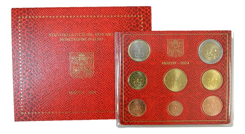 2024 - VATICANO - SERIE EUROS - CARTERA - 8 MONEDAS