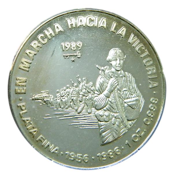 1989 - CUBA - 10 PESOS - VICTORIA - PLATA