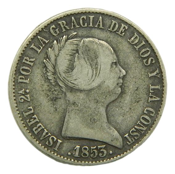 1853 - ISABEL II - 10 REALES - SEVILLA - PLATA