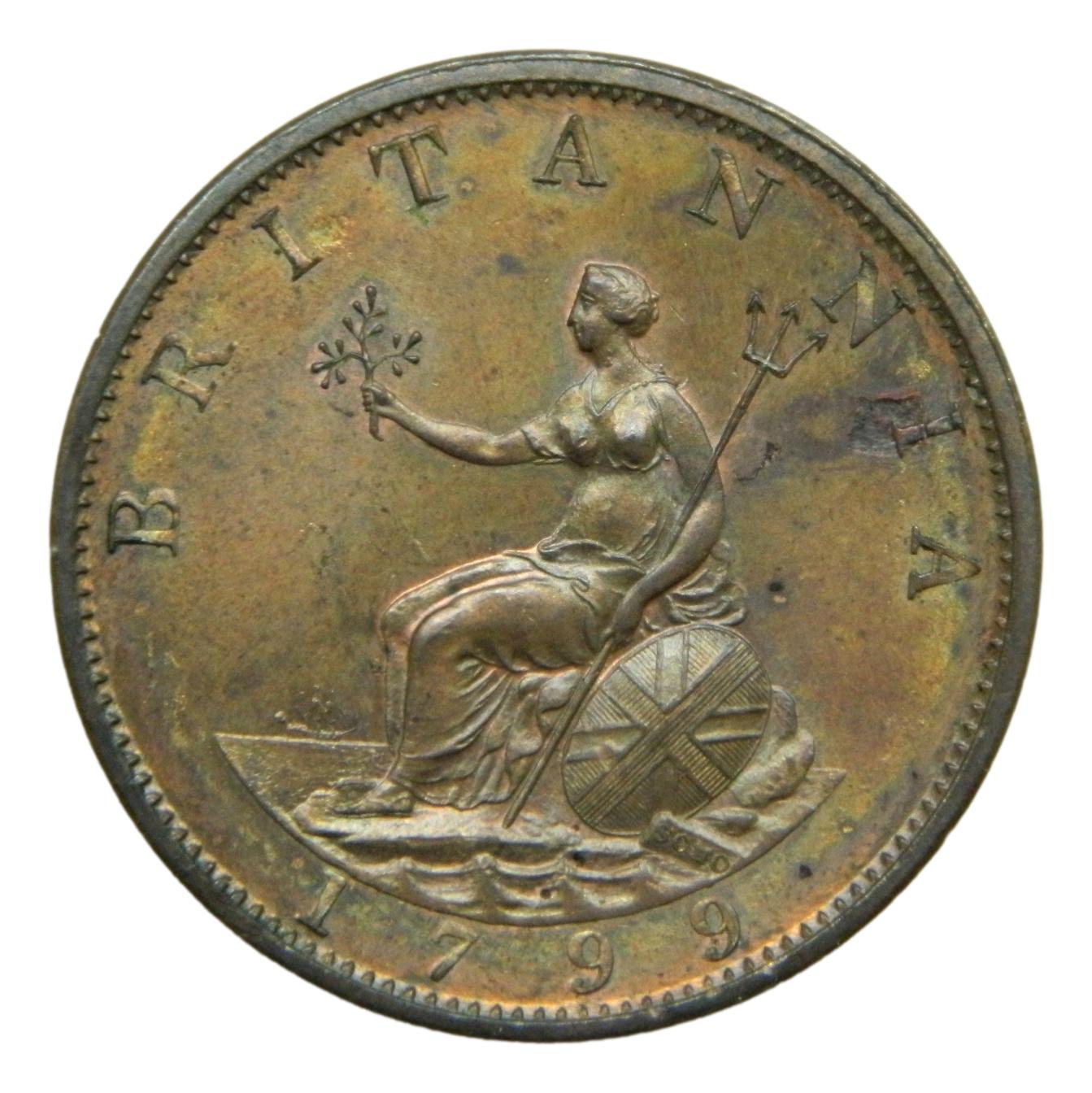 1799 - GRAN BRETAÑA - 1/2 PENNY - SOHO - S9/646