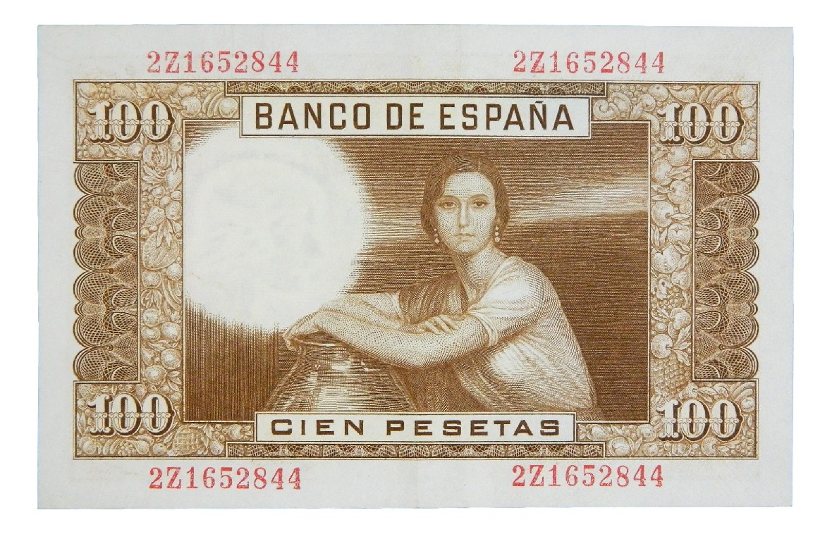1953 - ESPAÑA - BILLETE - 100 PESETAS - ROMERO DE TORRES - EBC