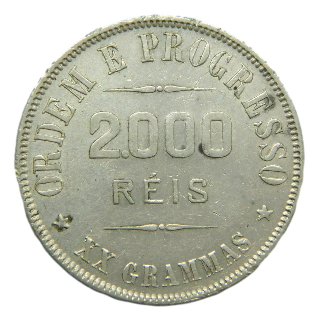 1910 - BRASIL - 2000 REIS - PLATA 
