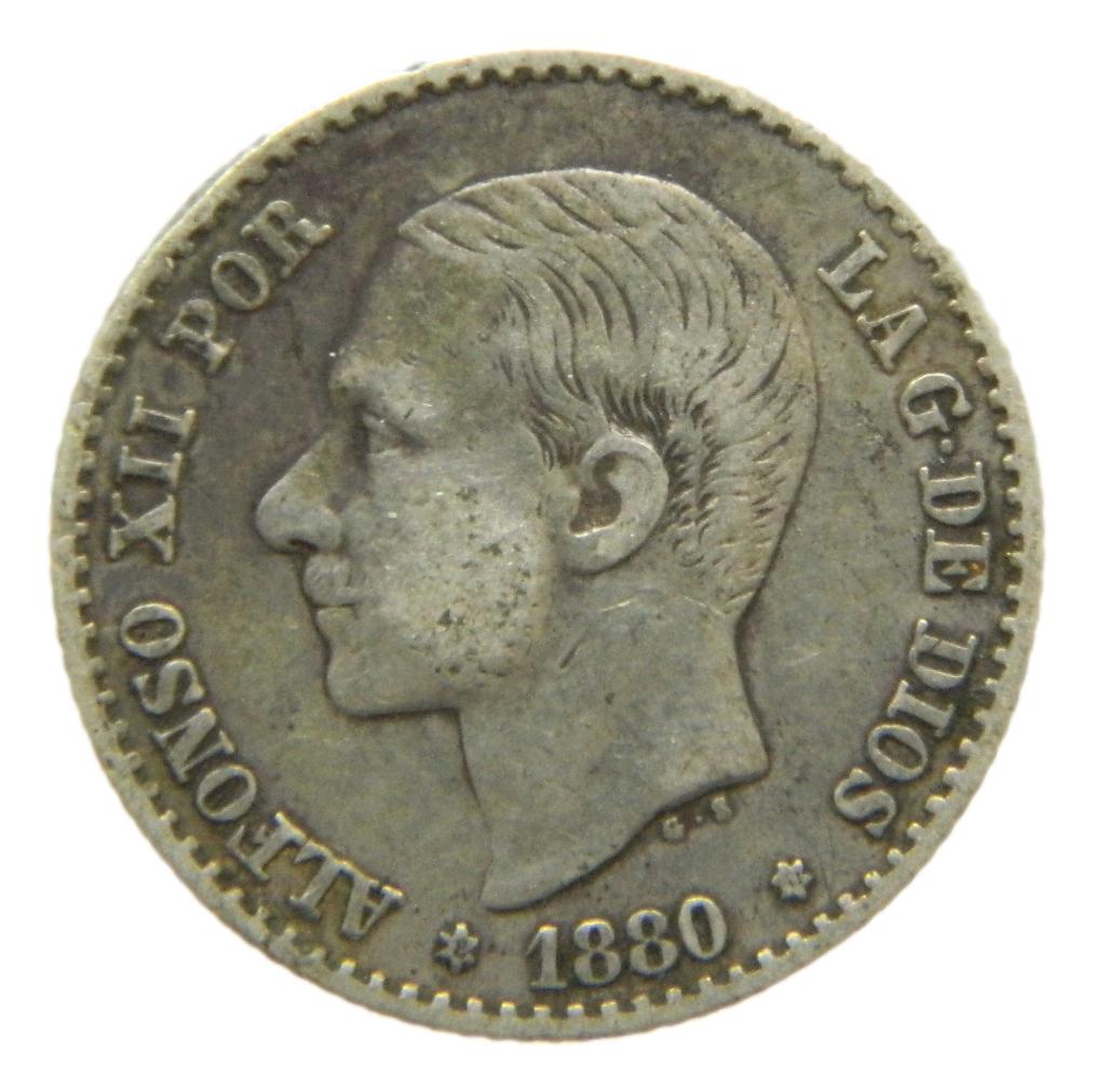 1880 *8-0 - ALFONSO XII - 50 CENTIMOS - MSM - MBC