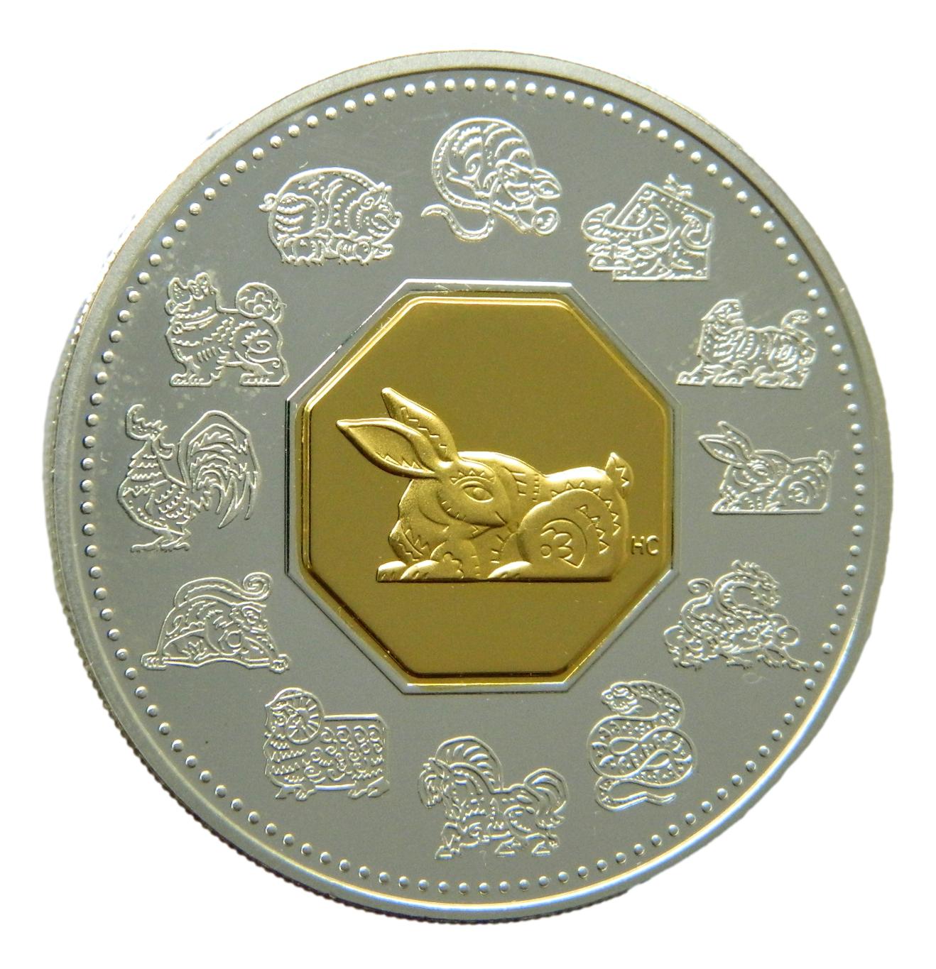 1999 - CANADA - 15 DOLARES - AÑO LUNAR - CONEJO - SUELTA
