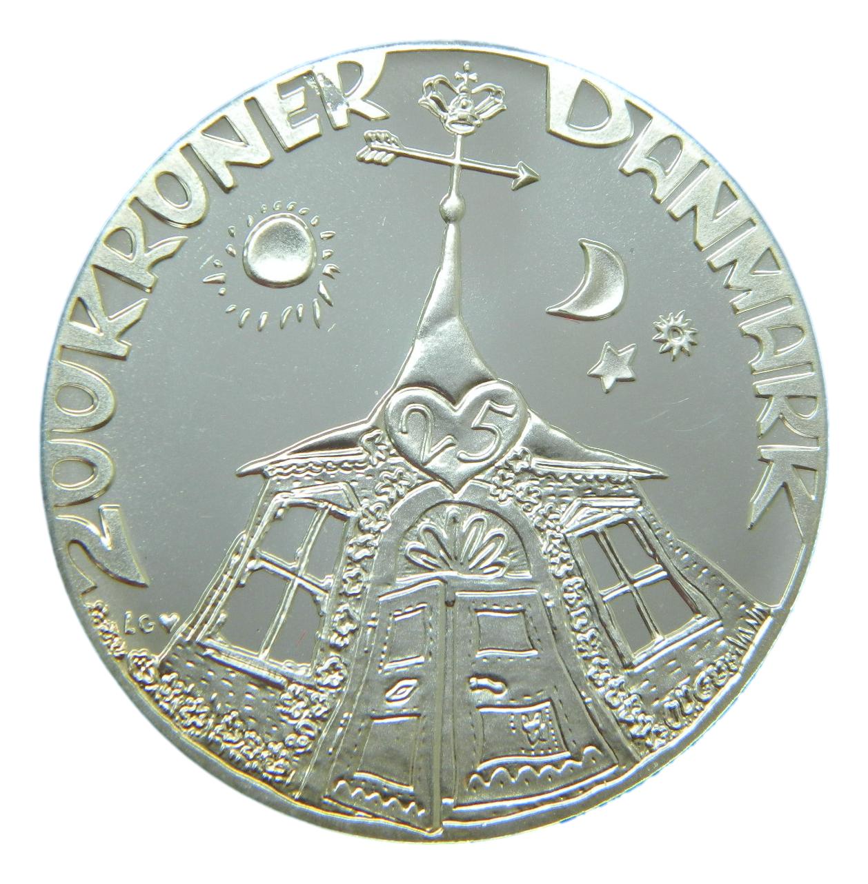 1992 - DINAMARCA - 200 KRONER - 25 ANIVERSARIO BODA