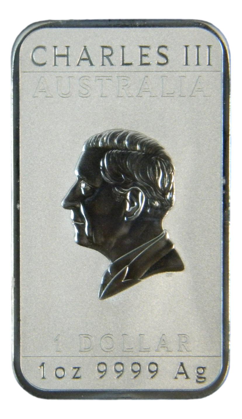 2025 - AUSTRALIA - DOLAR - ONZA PLATA - CHARLES III - LINGOTE - DRAGON