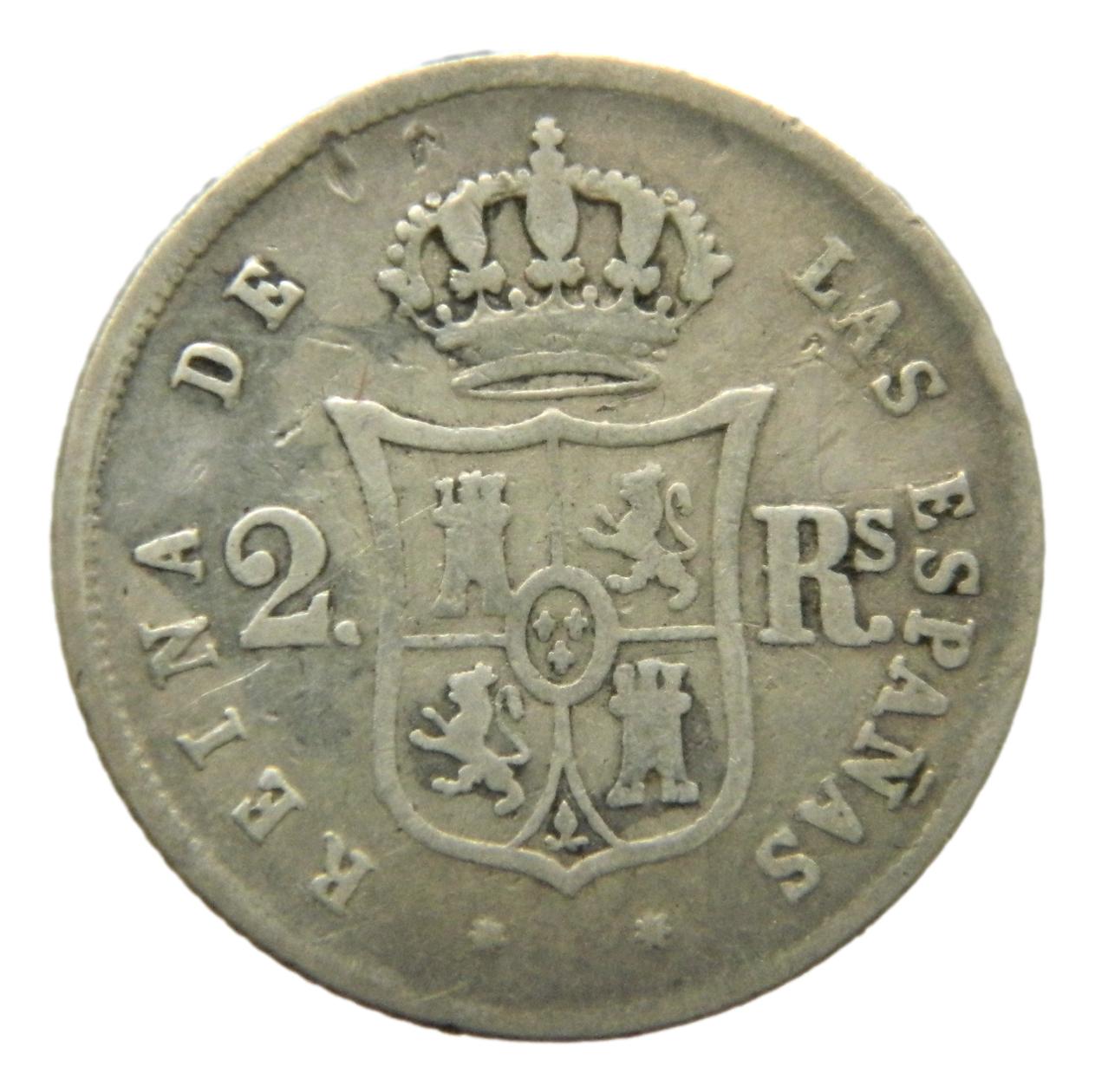 1861 - ISABEL II - 2 REALES - SEVILLA - BC
