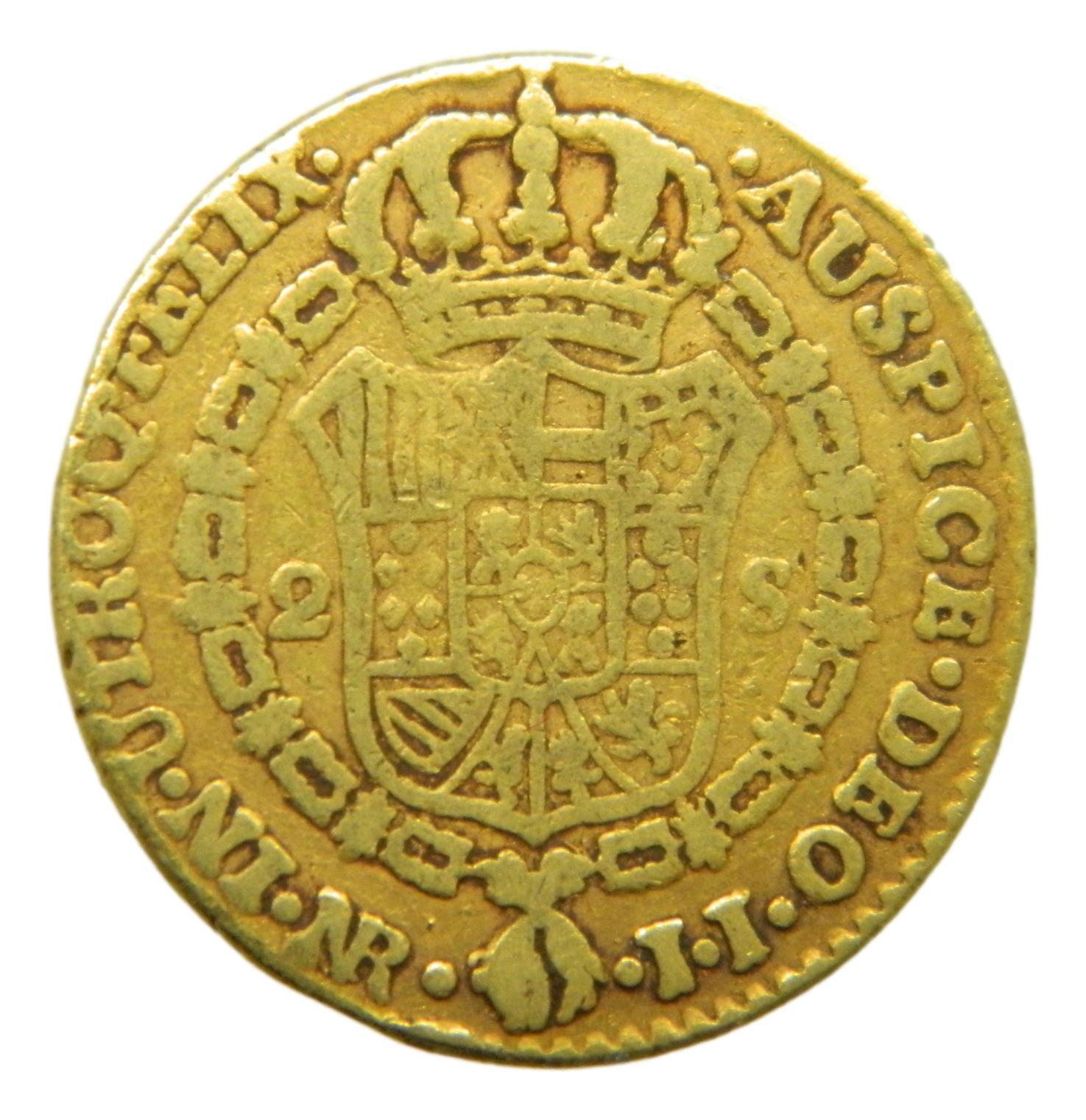 1797 JJ - CARLOS IV - 2 ESCUDOS - NUEVO REINO - BC