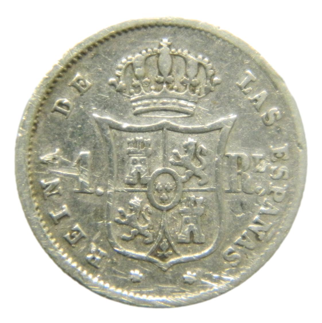1860 - ISABEL II - 1 REAL - MADRID - MBC