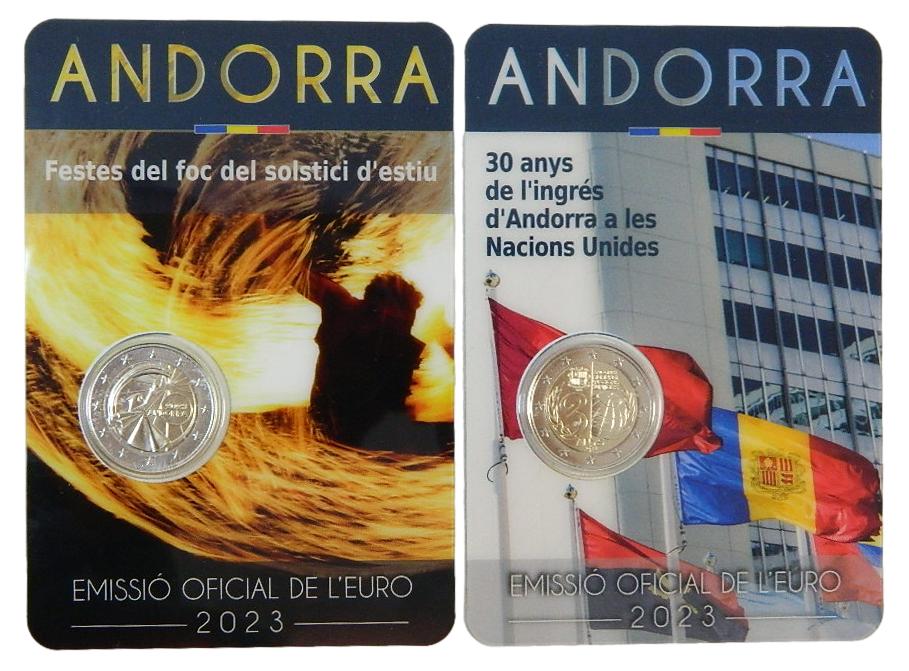 2023 - ANDORRA - 2 EURO - PAREJA - ONU - SOLSTICIO