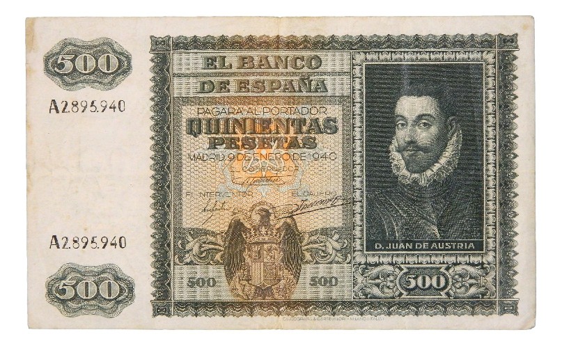 1940 - ESPAÑA - BILLETE - 500 PESETAS - JUAN DE AUSTRIA - BC