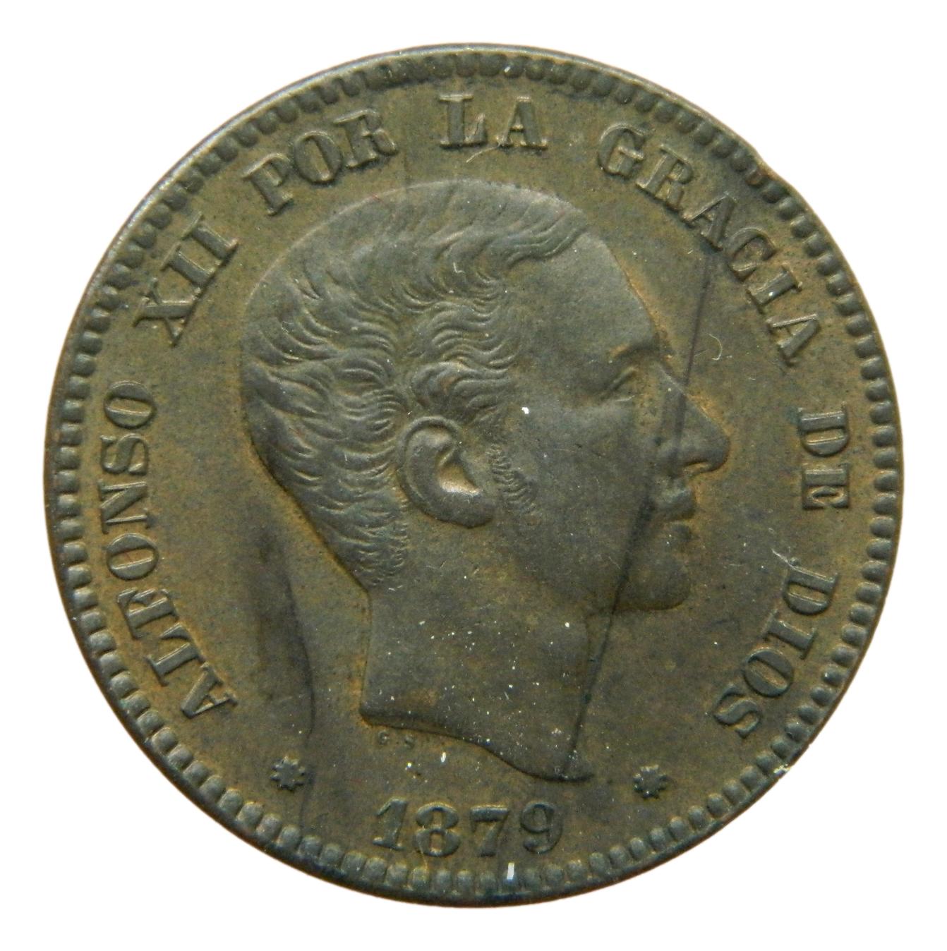 1879 OM - ALFONSO XII - 10 CENTIMOS - BARCELONA - EBC