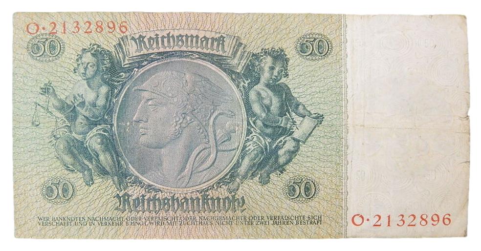 1933 - ALEMANIA - BILLETE - 50  MARCOS - REICHSMARK - DAVID HANSEMANN