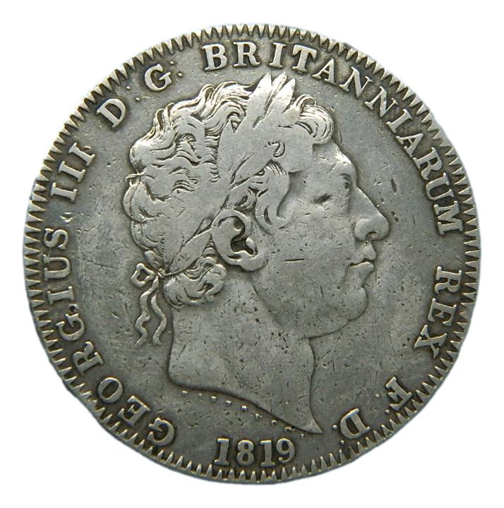 1819 LIX - GRAN BRETAÑA - 1 CROWN - GEORGIUS III