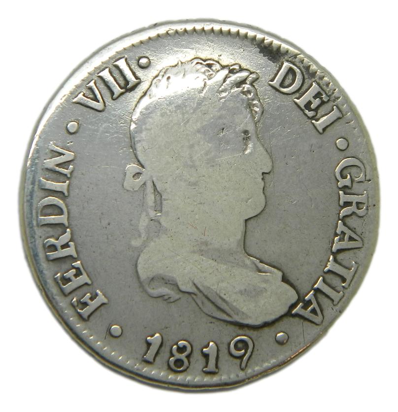 1819 PJ - FERNANDO VII - 2 REALES - POTOSI - BC