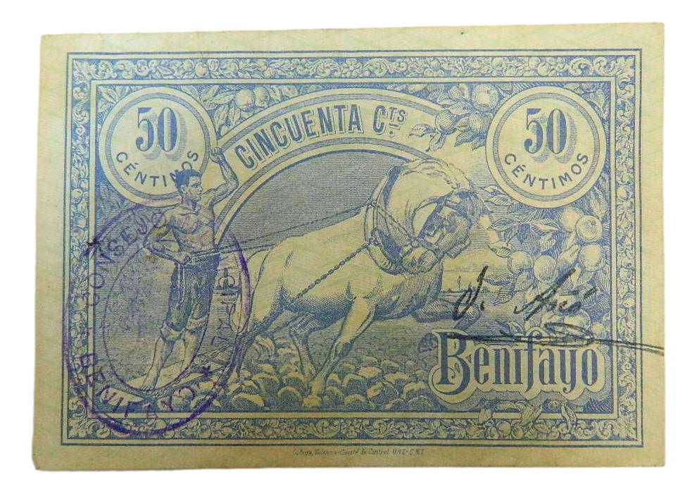 BENIFAYO - BILLETE - 50 CENTIMOS - AGB 304 B - EBC