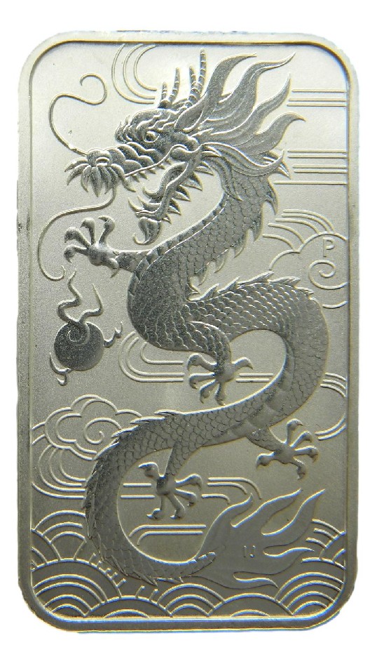 2018 - AUSTRALIA - ONZA PLATA - LINGOTE - DRAGON