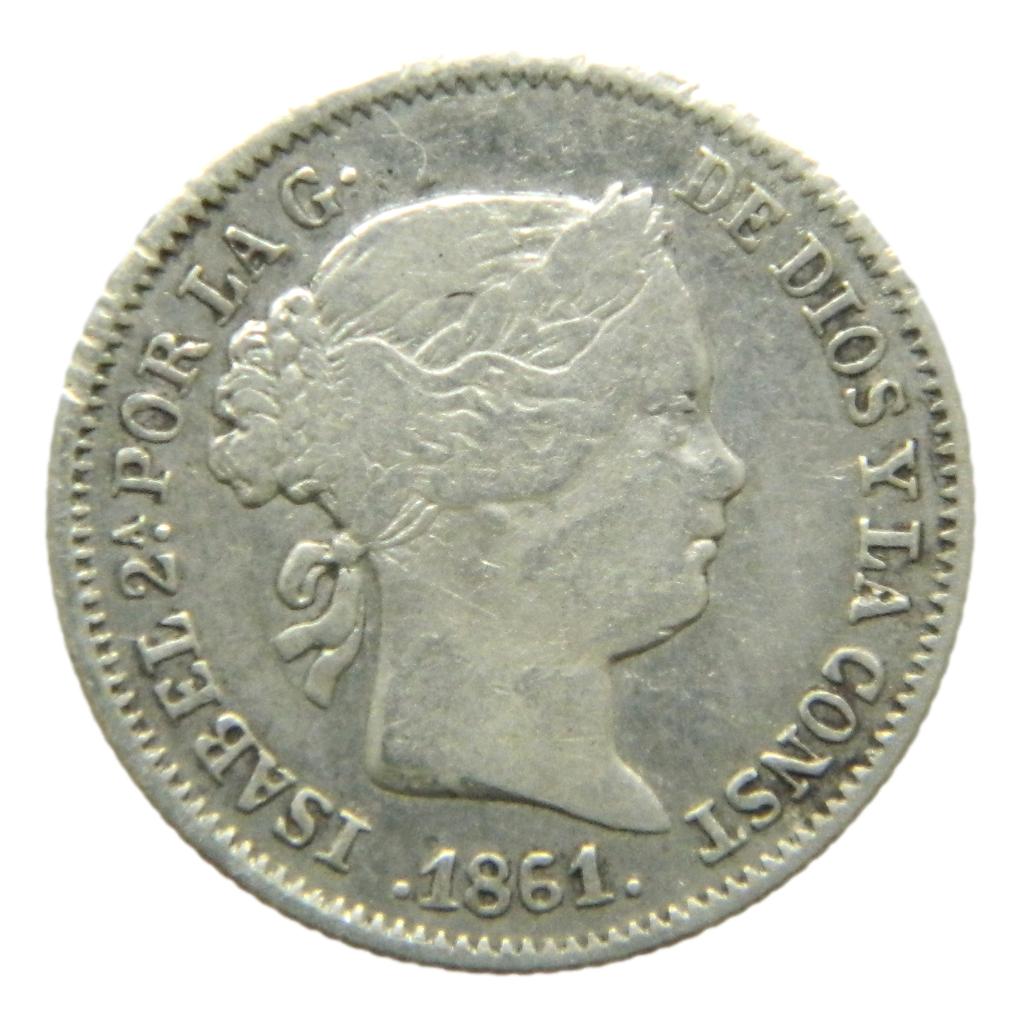 1861 - ISABEL II - 1 REAL - BARCELONA - MBC