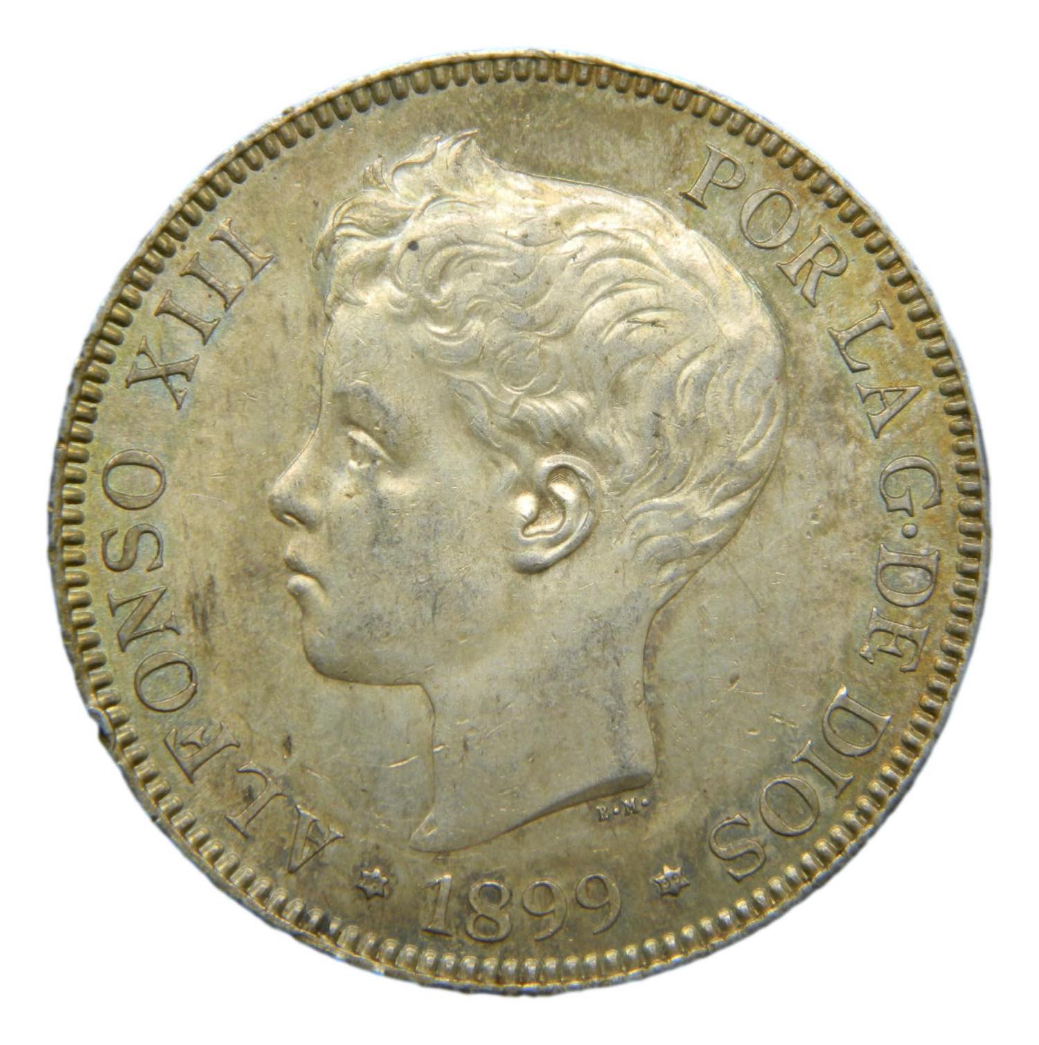 1899 - *18-99 - ALFONSO XIII - 5 PESETAS - SGV - EBC+ - S11/418