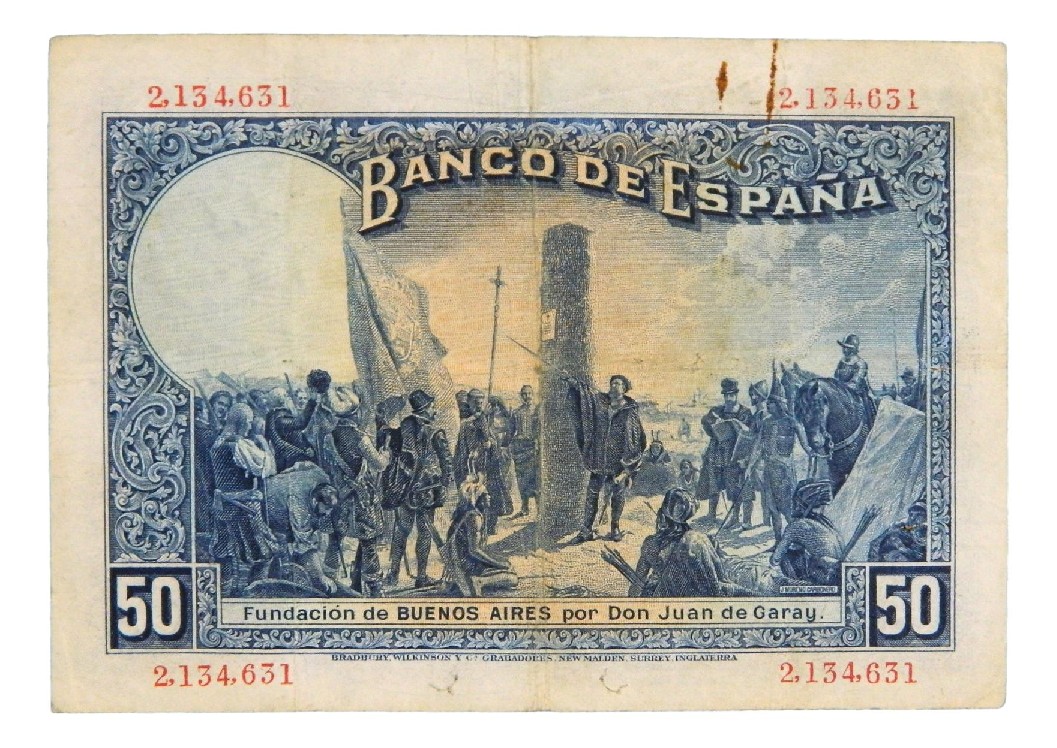 1927 - ESPAÑA - BILLETE - 50 PESETAS - SIN SELLO - MBC