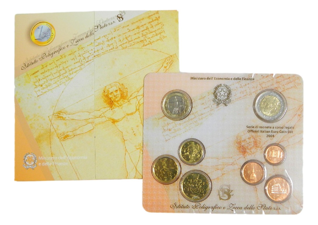 2004 - ITALIA - CARTERA EUROS - 8 MONEDAS