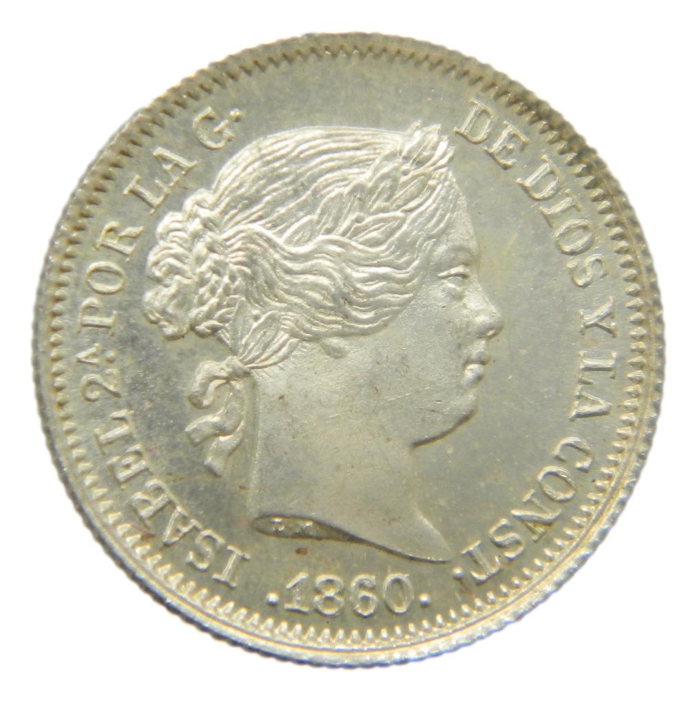 1860 - ISABEL II - 1 REAL - MADRID - SC