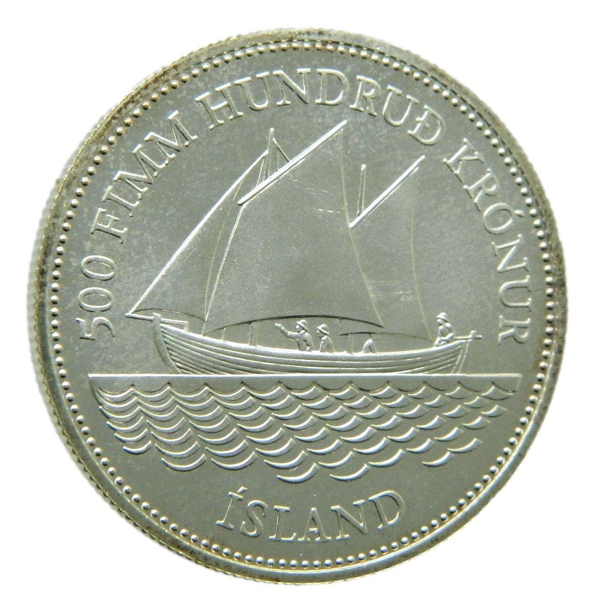 1986 - ISLANDIA - 500 KRONUR - 100 AÑOS PAPEL MONEDA