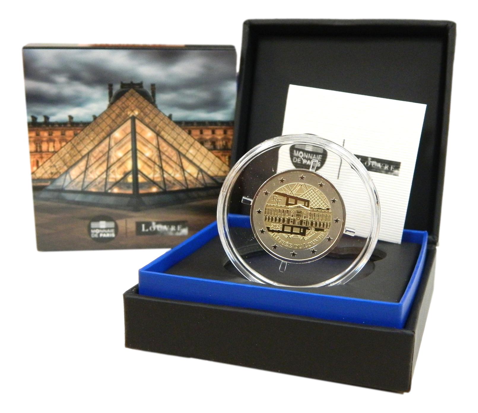 2025 - FRANCIA - 2 EURO - MUSEO DEL LOUVRE - PROOF REVERSE