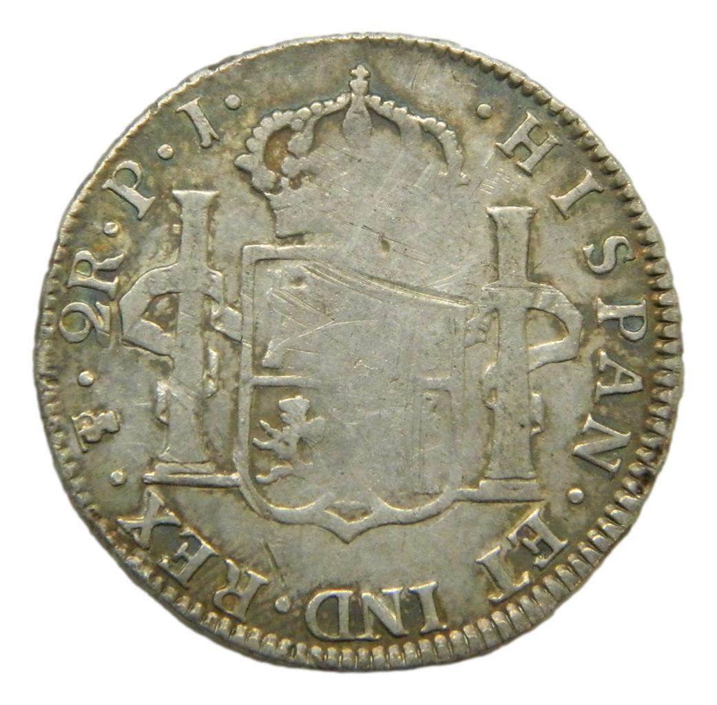1816 PJ - FERNANDO VII - 2 REALES - POTOSI - BC