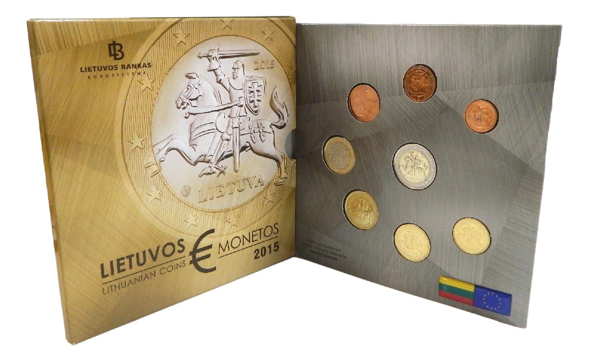 2015 - LITUANIA - CARTERA EUROS - 8 MONEDAS
