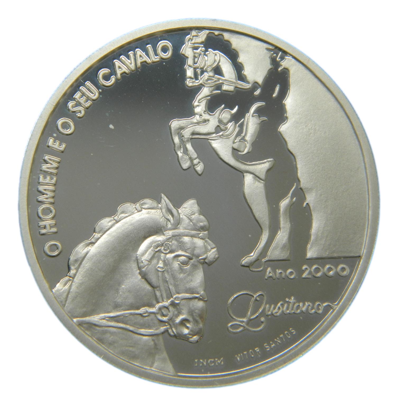 2000 - PORTUGAL - 1000 ESCUDOS - CABALLO - IBEROAMERICANA - PLATA