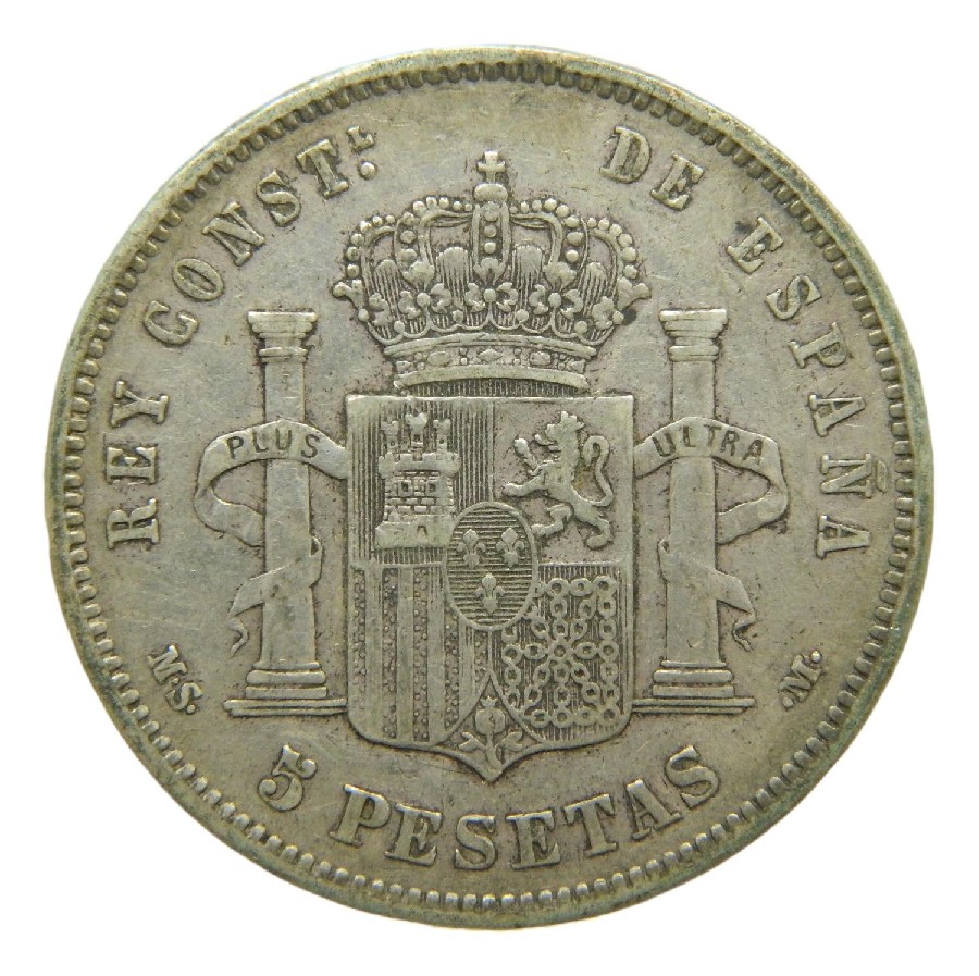 1881 - ALFONSO XII - 5 PESETAS - MSM - PLATA - BC-